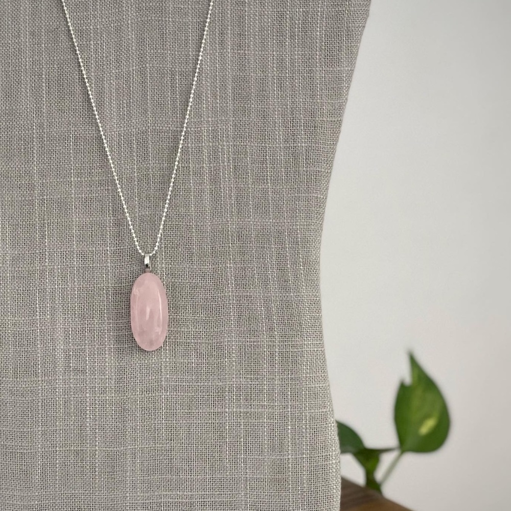 Rose Quartz Pendant | Natural Gemstone